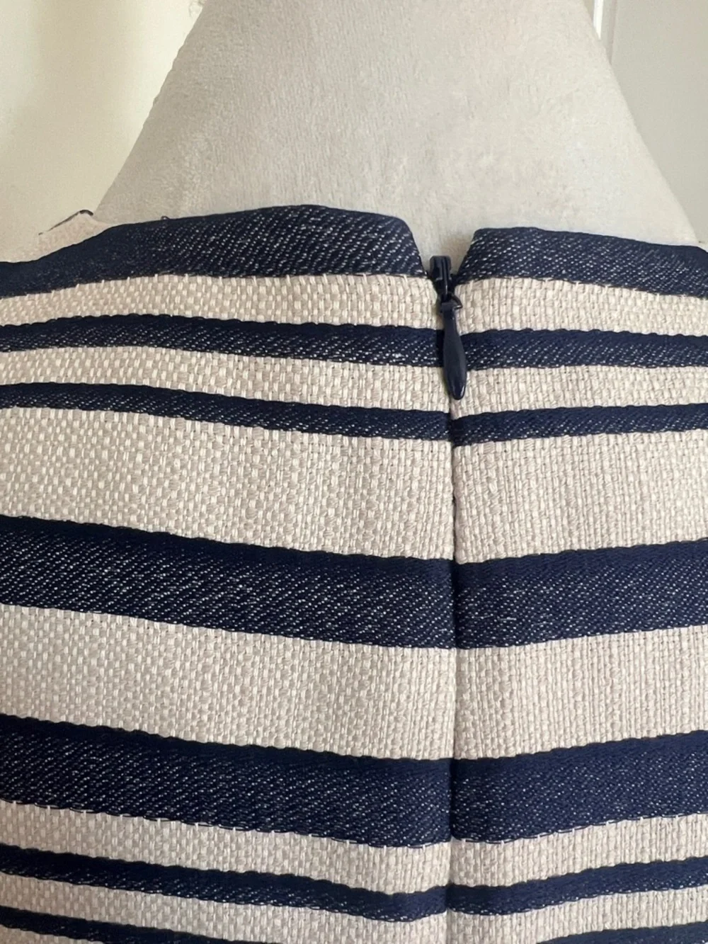 J. Crew Nautical Stripe Scalloped Hem Shift Dress Size 10